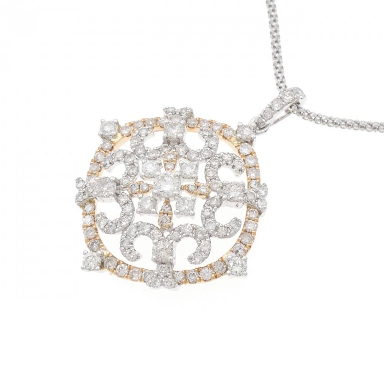K18WG/K18PG ダイヤモンド ネックレス 1.50CT