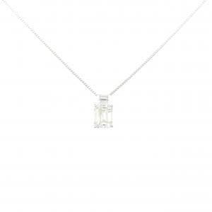 PT900/PT850 ダイヤモンド ネックレス 1.327CT J SI2 エメラルドカット