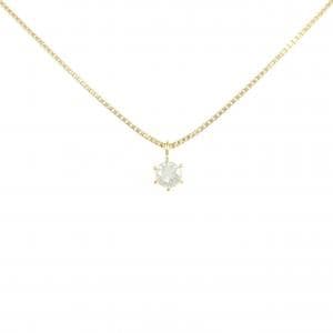 K18YG ソリティア ダイヤモンド ネックレス 0.15CT