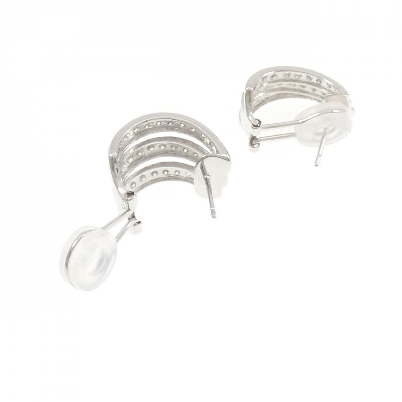 K18WG ダイヤモンド ピアス 1.06CT