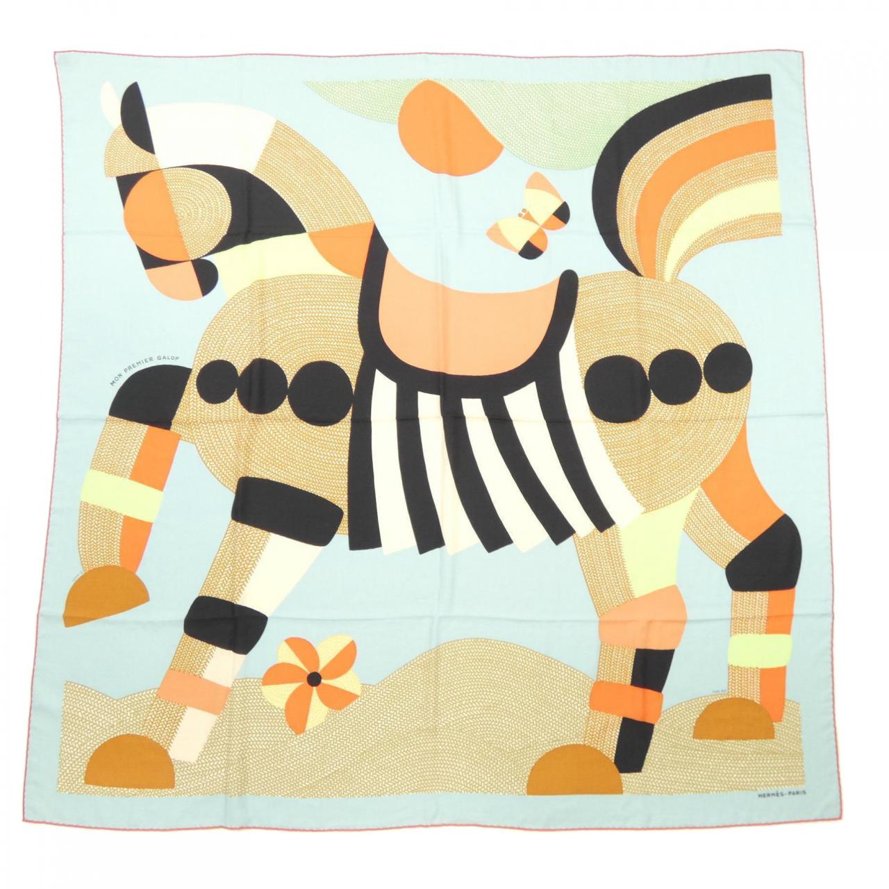 エルメス HERMES MON PREMIER GALOP H243973S カレジェアン140 ショール
