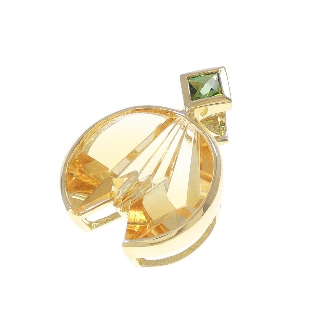 K18YG シトリン ペンダント 7.64CT