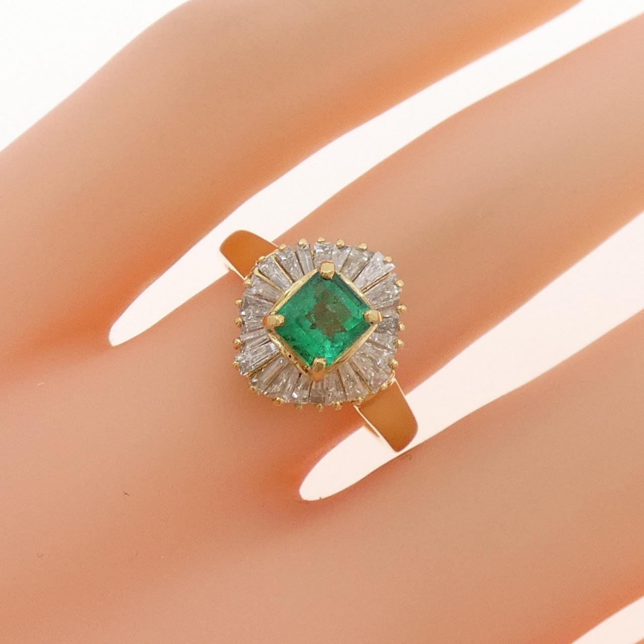 K18YG エメラルド リング 0.47CT