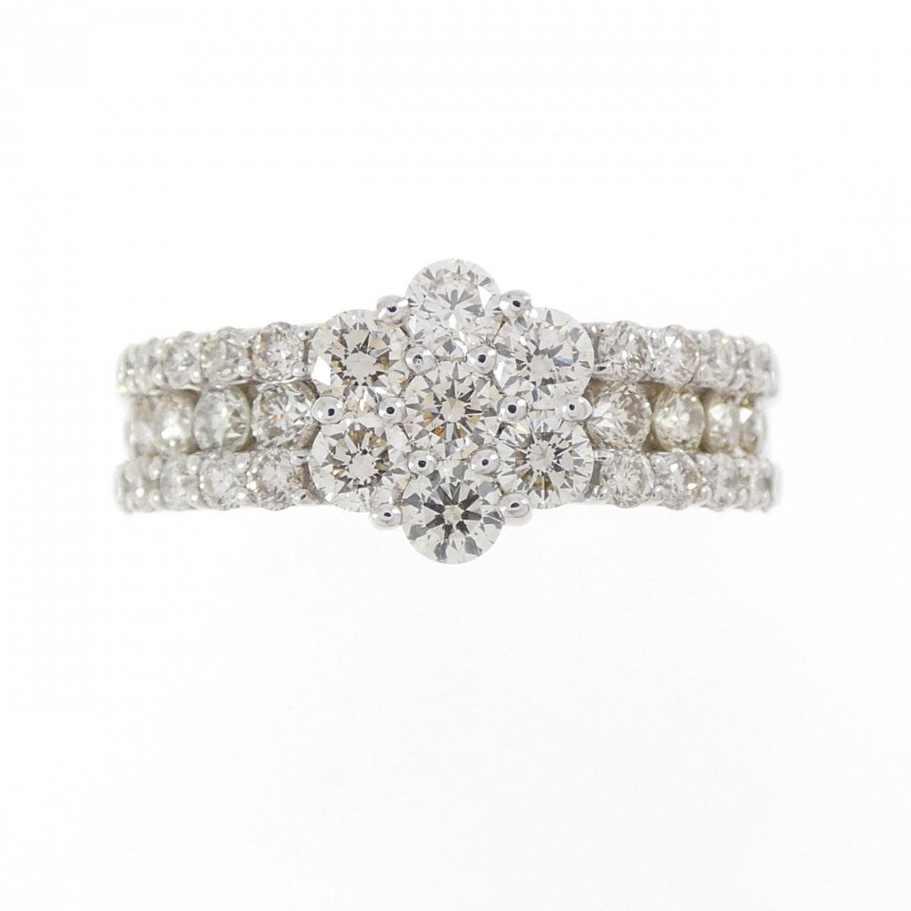 PT900 フラワー ダイヤモンド リング 1.00CT