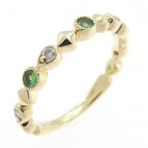 K18YG グリーンガーネット リング 0.25CT