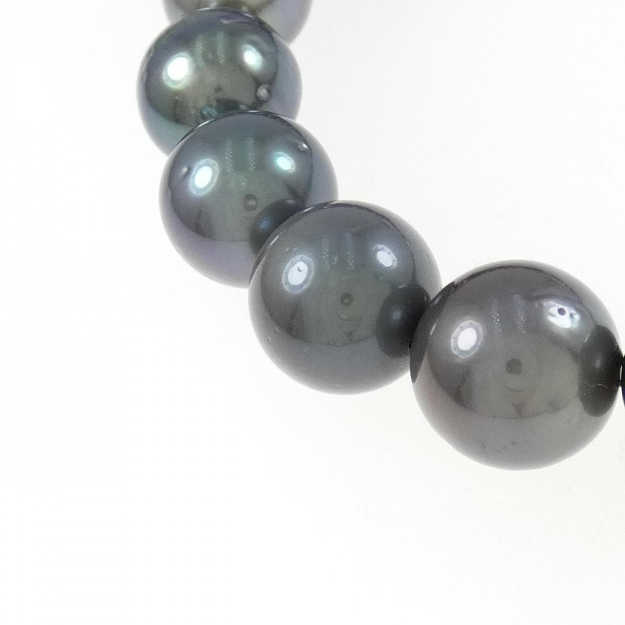 银扣黒蝶珍珠项链 9.9-12.8 毫米