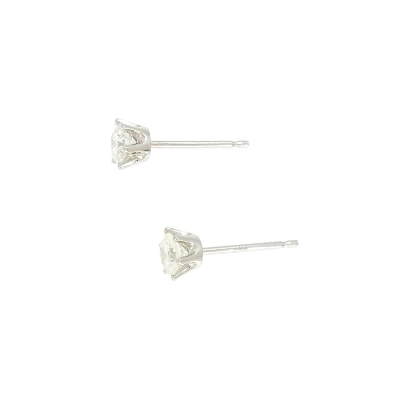 PT900 ソリティア ダイヤモンド ピアス 0.70CT