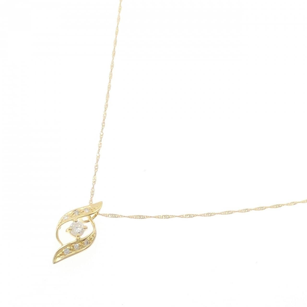 K18YG/750YG ダイヤモンド ネックレス 0.20CT