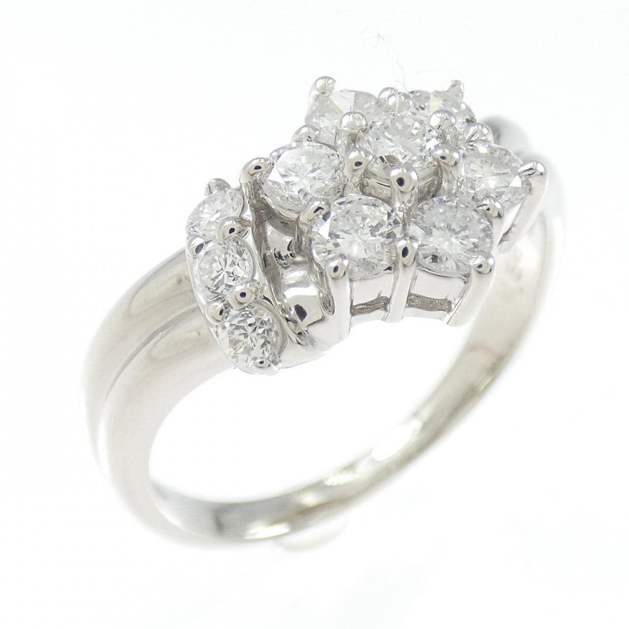 PT900 フラワー ダイヤモンド リング 0.56CT