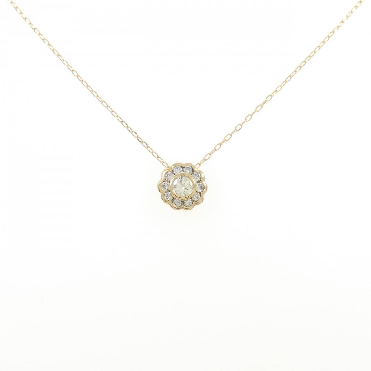 K18YG ダイヤモンド ネックレス 0.20CT