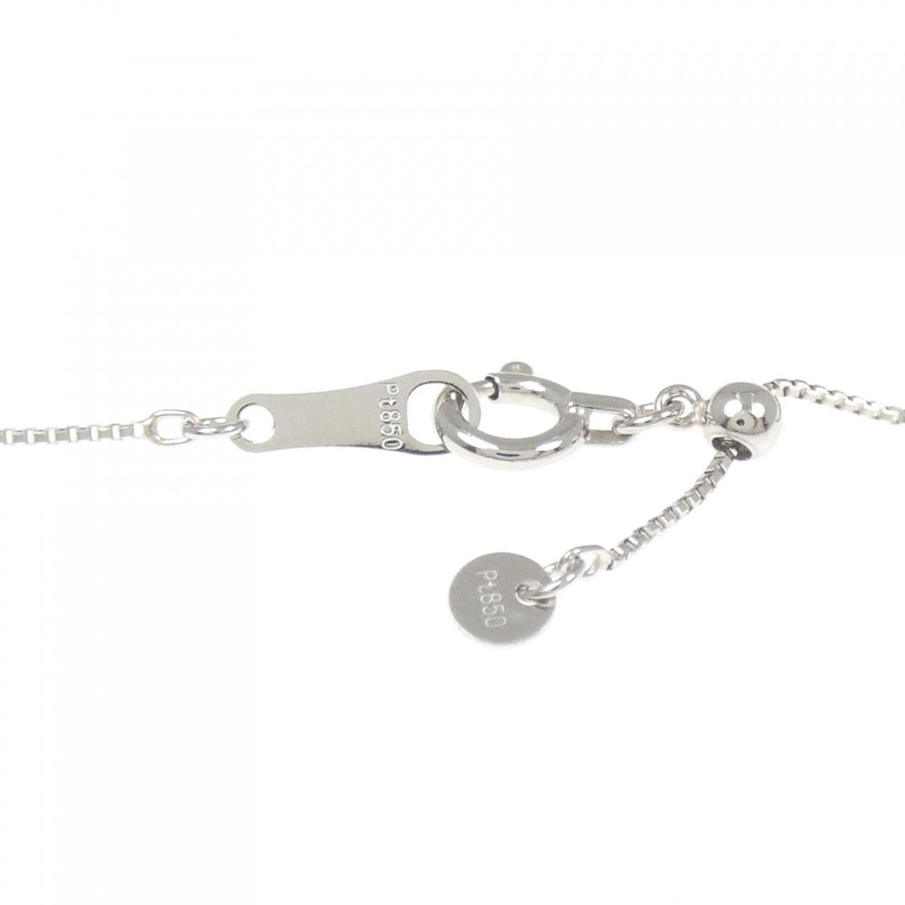 PT999/K18PG/PT850 ダイヤモンド ネックレス 0.1CT