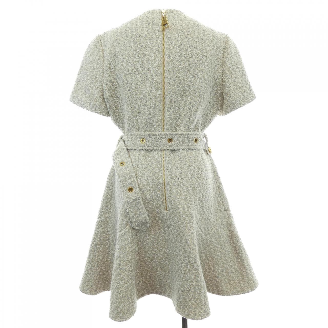 ルイヴィトン LOUIS VUITTON ルレックスツイードベルテッドスケータードレス FNDR66O80 ワンピース