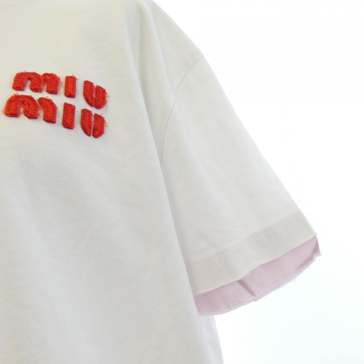 ミュウミュウ MIU MIU MIU MIU ロゴ MJN414 115H Tシャツ
