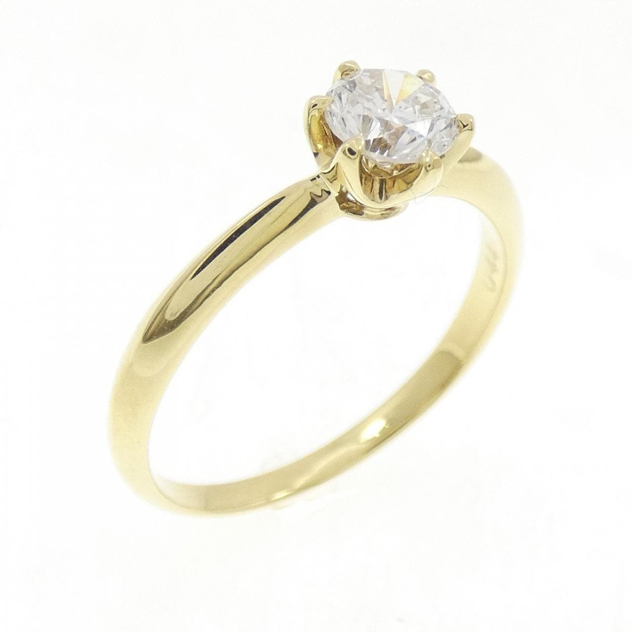 K18YG ソリティア ダイヤモンド リング 0.44CT