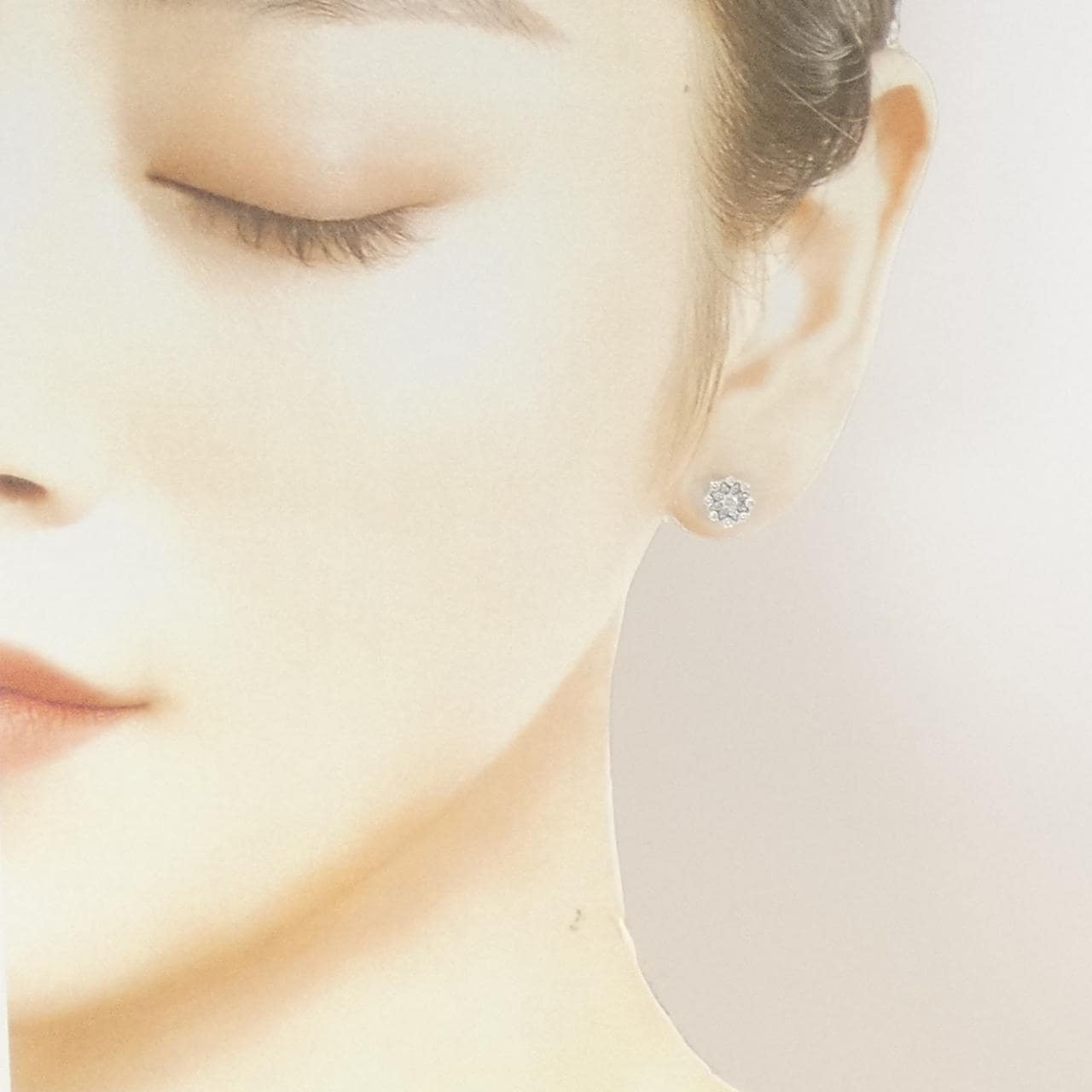 PT900 ダイヤモンド ピアス 0.34CT