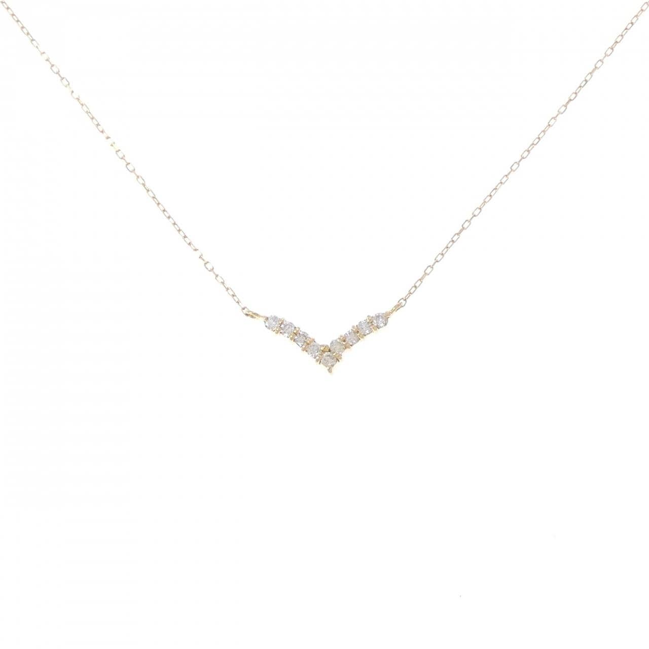K18YG ダイヤモンド ネックレス 0.10CT