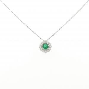 PT950/PT850 エメラルド ネックレス 0.27CT