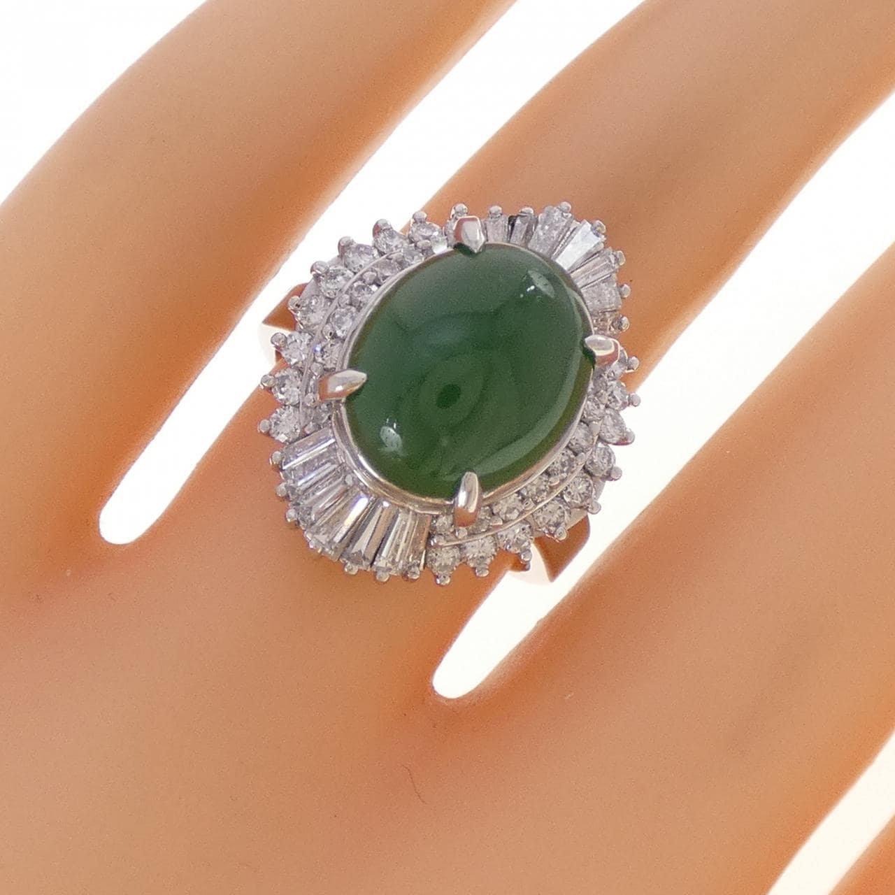 PT900 ヒスイ リング 5.06CT