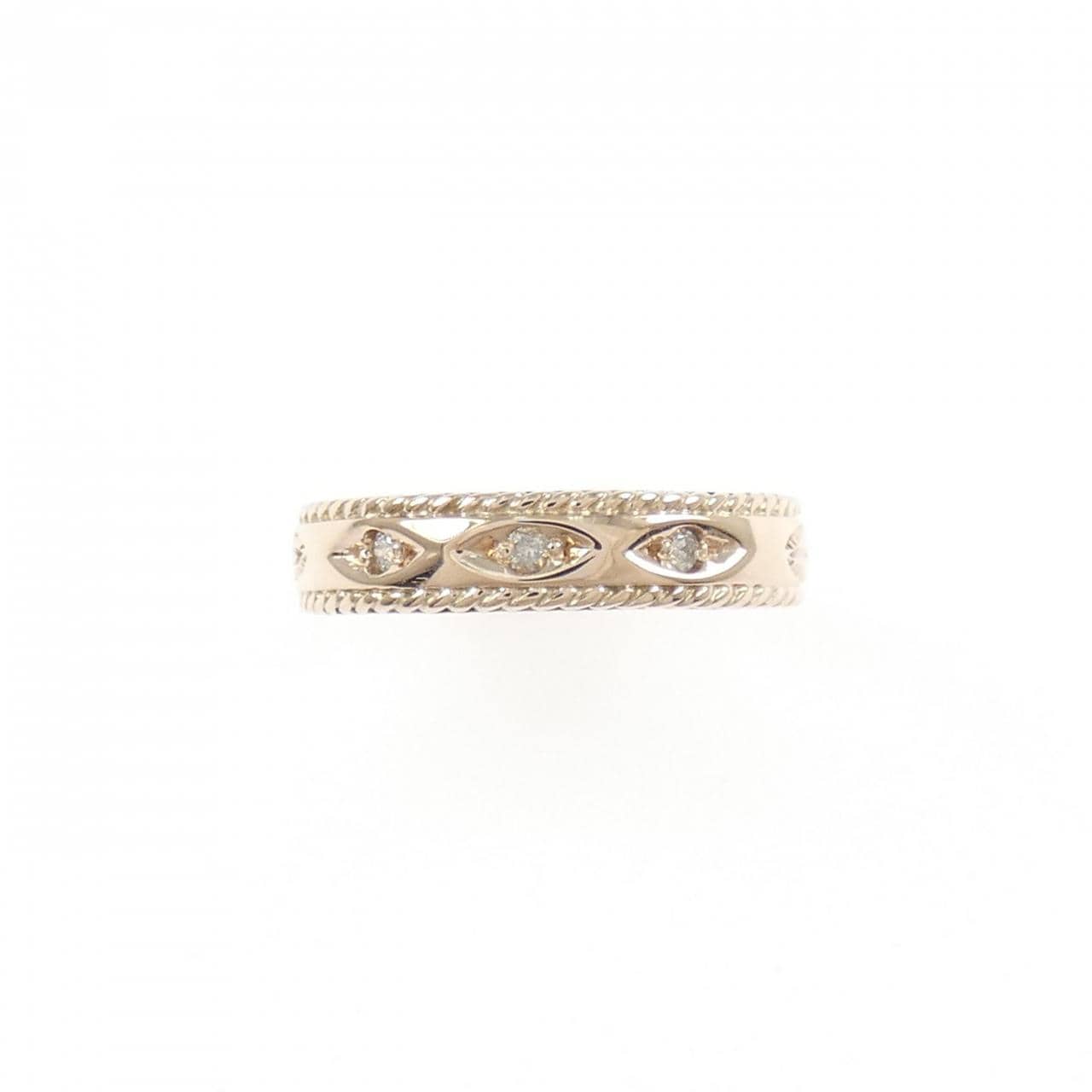 アガット ダイヤモンド ピンキー リング 0.03CT