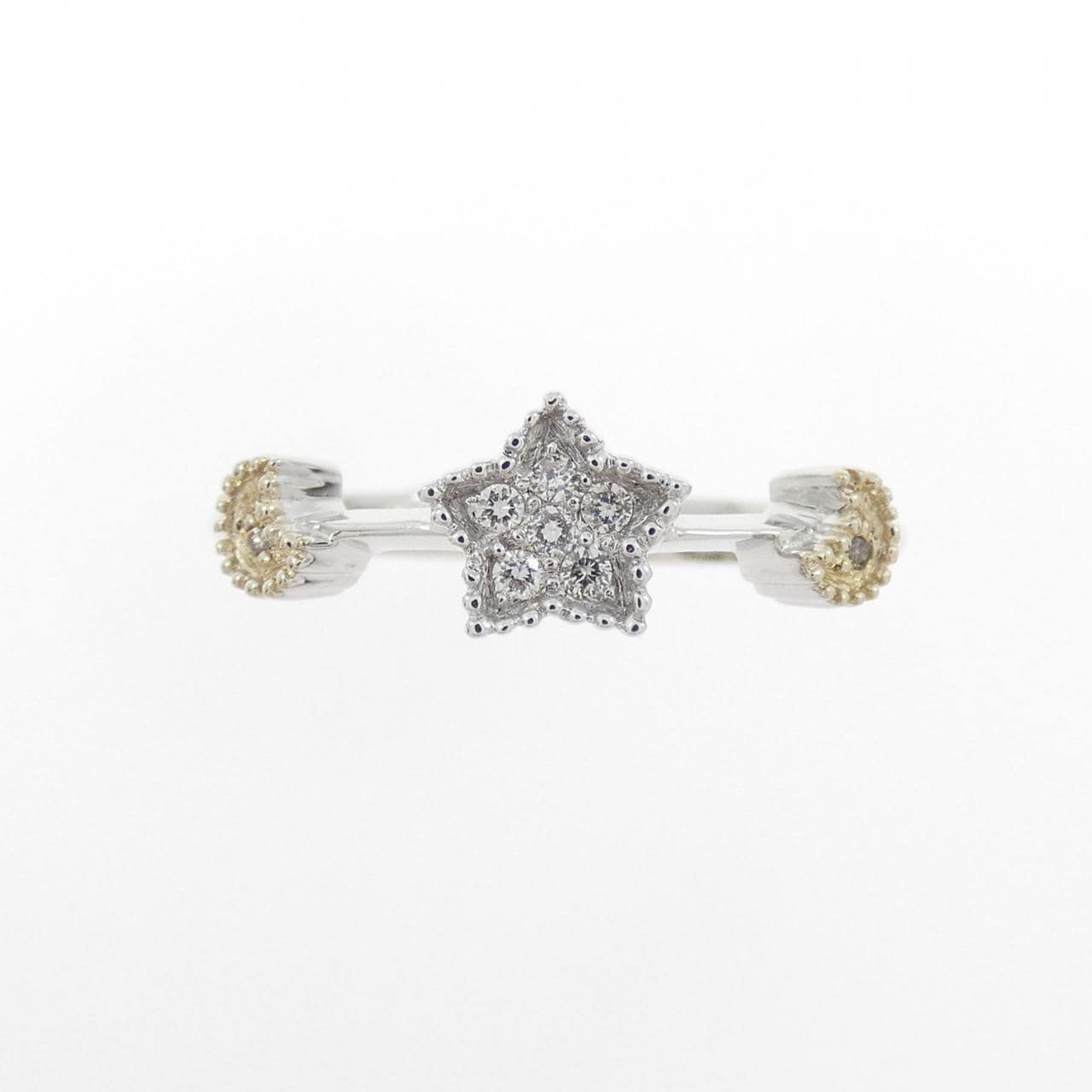 セイレーン　アズーロ スター×ムーン ダイヤモンド リング 0.06CT