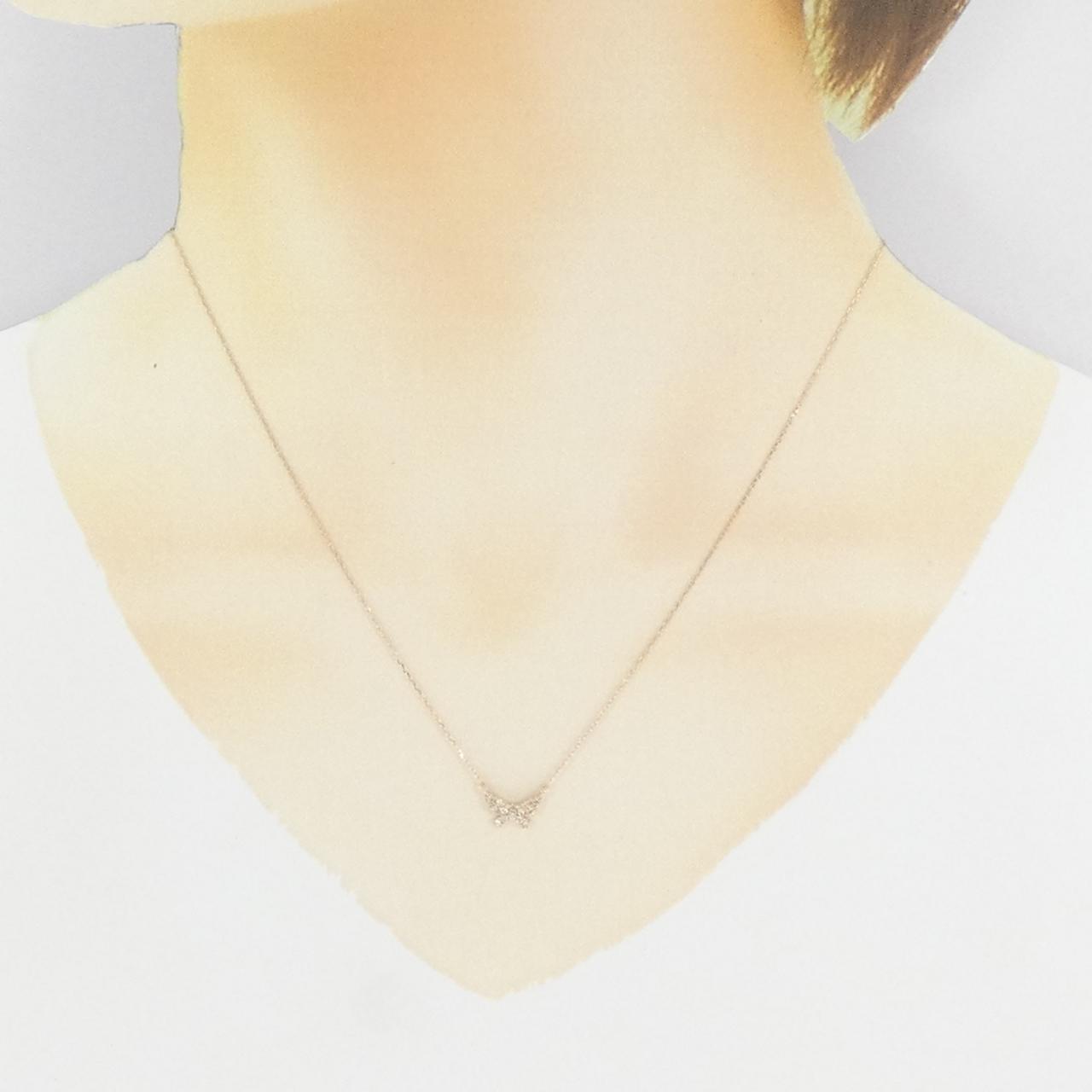K18PG ダイヤモンド ネックレス 0.10CT