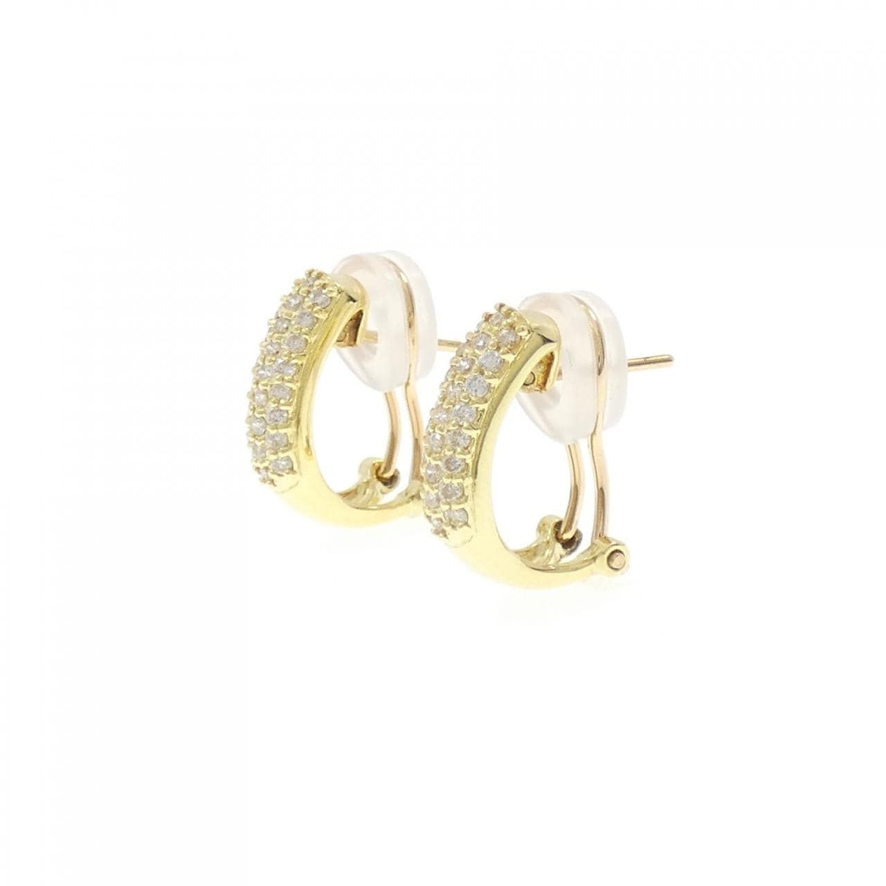 K18YG パヴェ ダイヤモンド ピアス/イヤリング 0.50CT