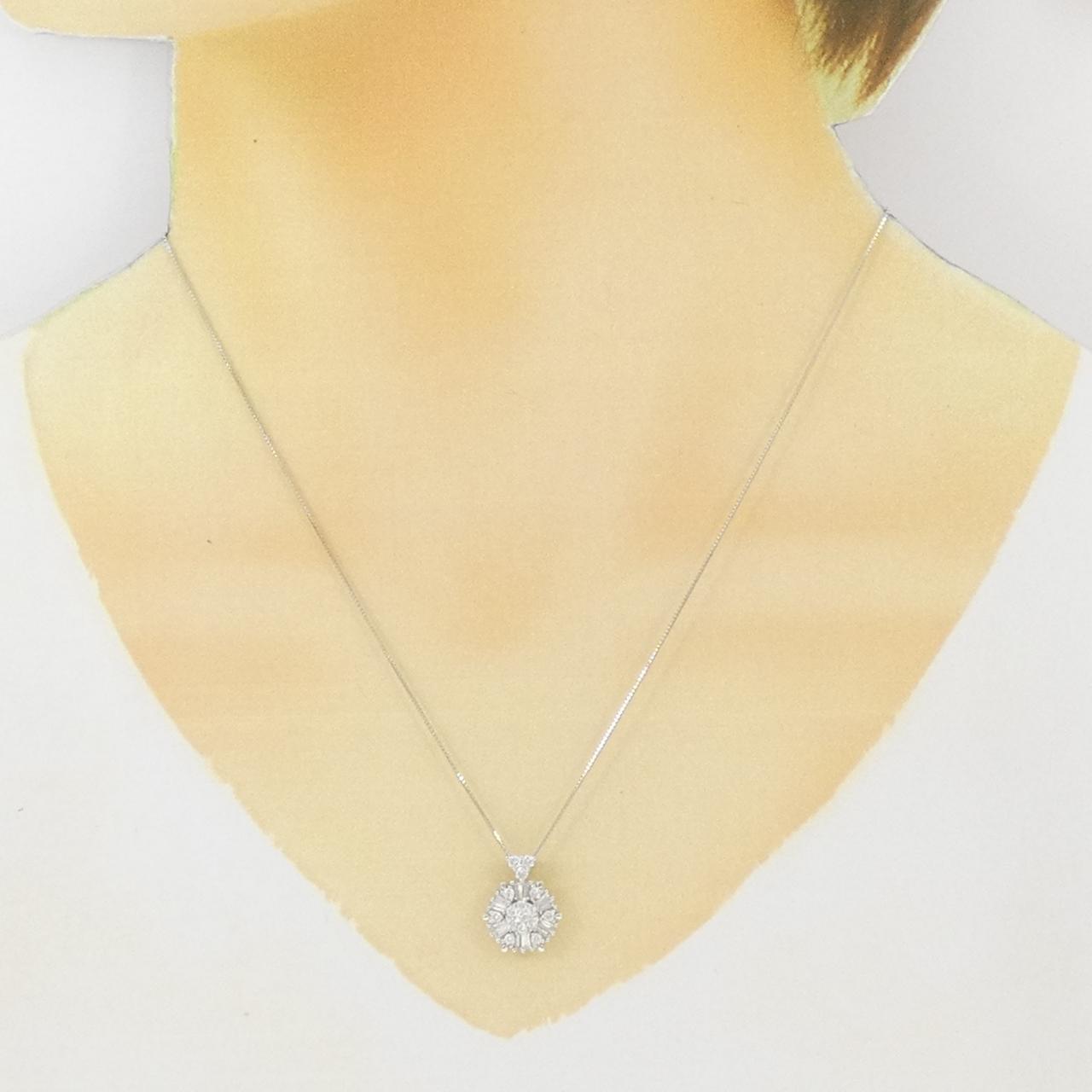 PT950/PT850 ダイヤモンド ネックレス 0.55CT