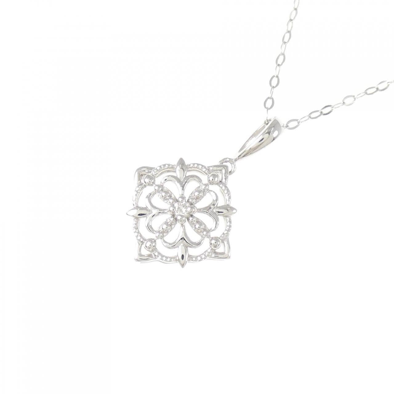 PT999/PT850 ダイヤモンド ネックレス 0.01CT