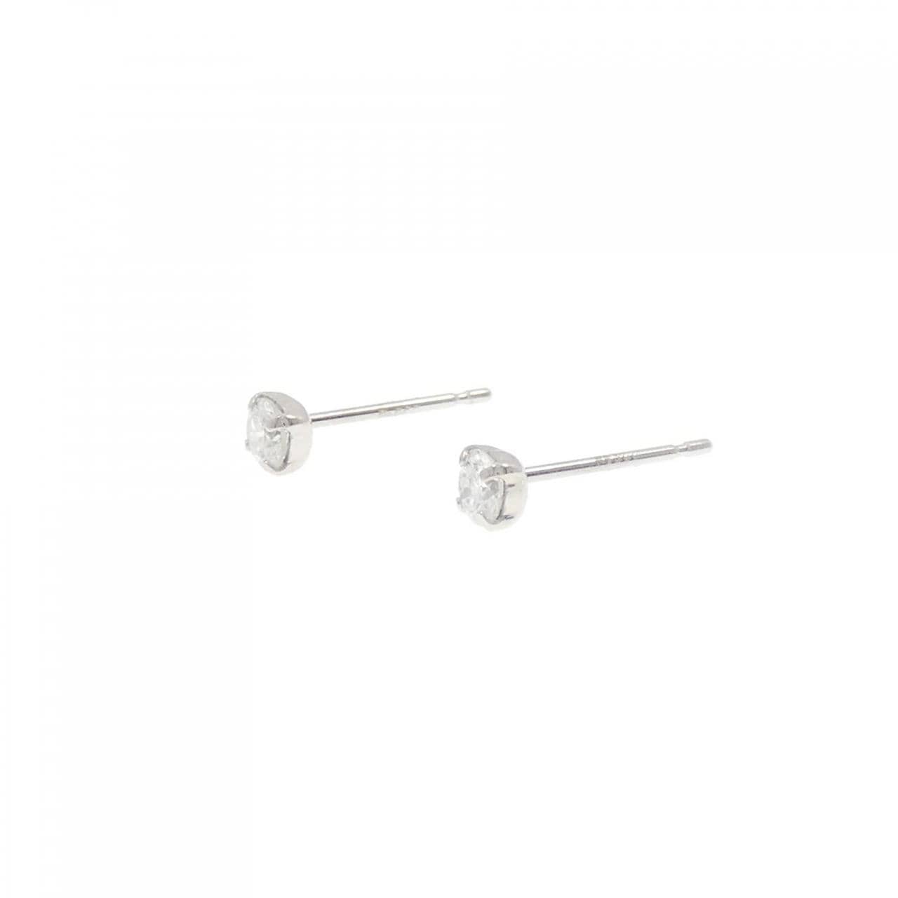 PT900 ソリティア ダイヤモンド ピアス 0.20CT