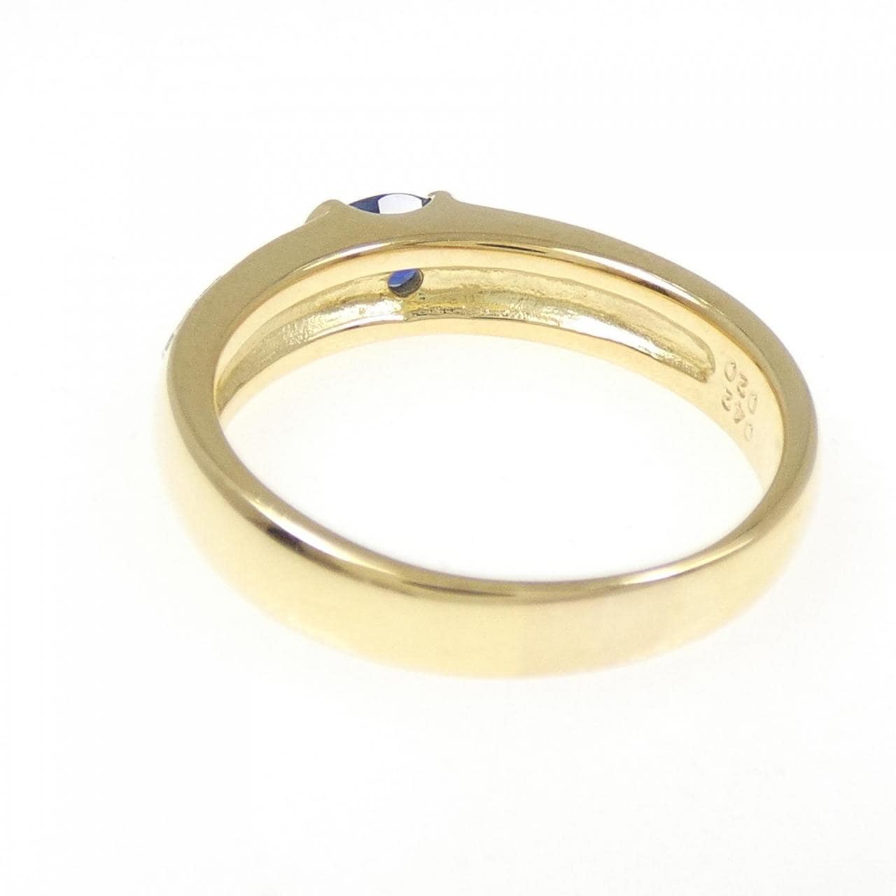 K18YG サファイヤ リング 0.42CT