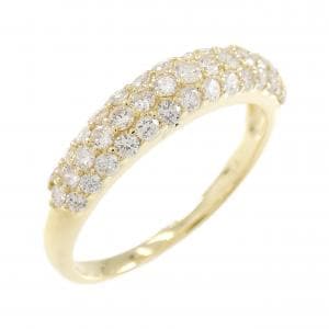 K18YG パヴェ ダイヤモンド リング 0.70CT
