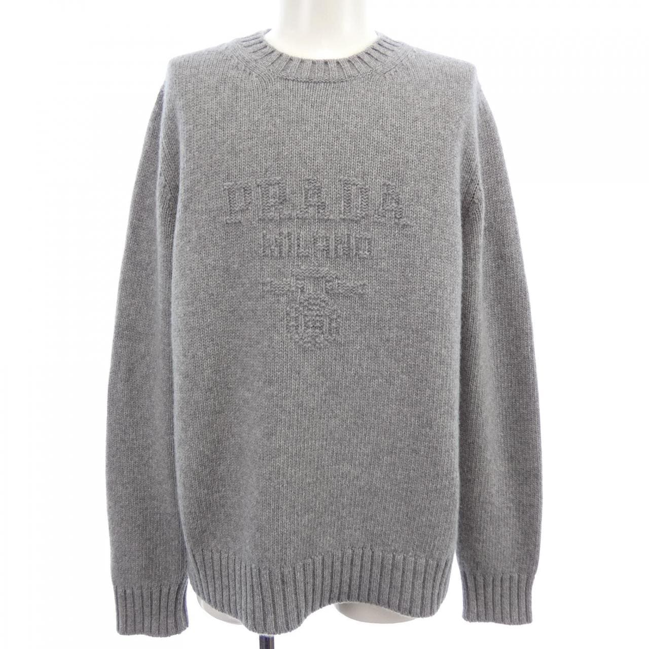 プラダ PRADA ウールxカシミヤ クルーネック セーター UMB645 S232 13HI ニット