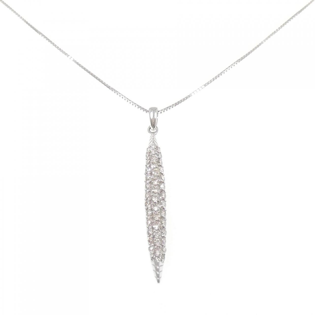 K18WG ダイヤモンド ネックレス 0.62CT