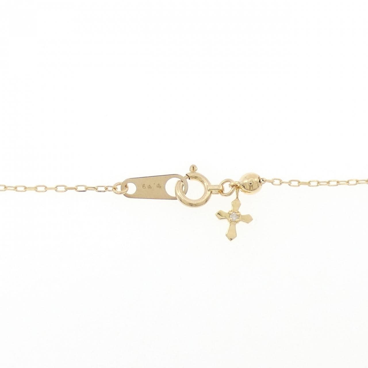 K18YG クロス ダイヤモンド ブレスレット 0.03CT