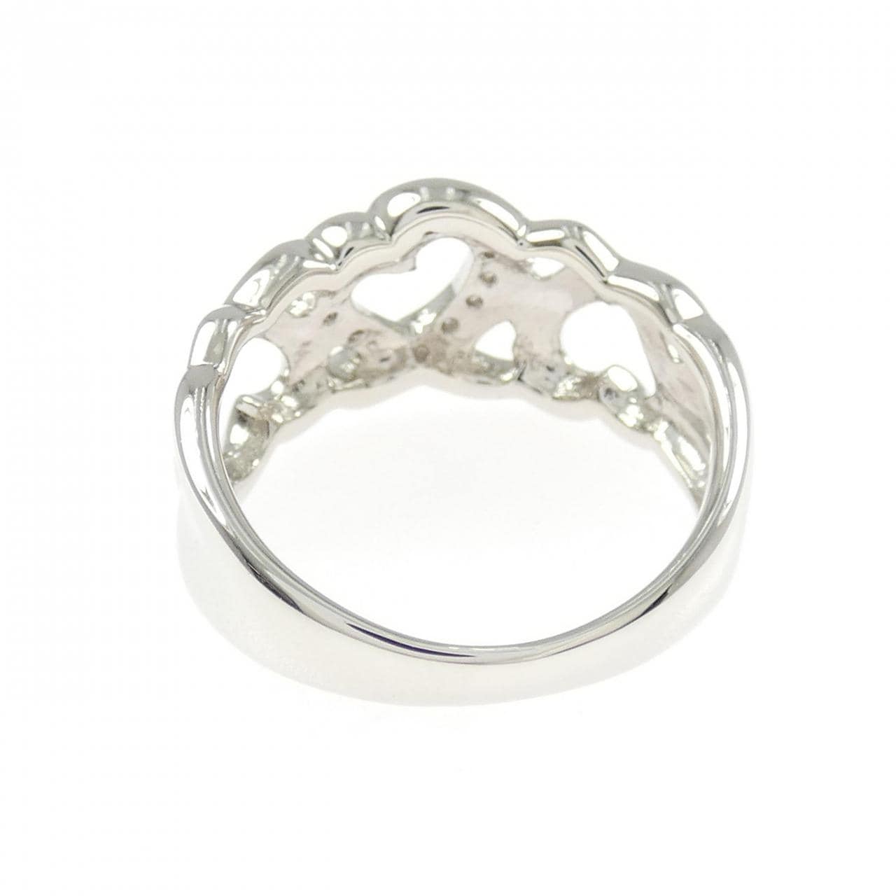 PT900 ハート ダイヤモンド リング 0.08CT