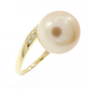 K18YG 白蝶パール リング 11.6mm