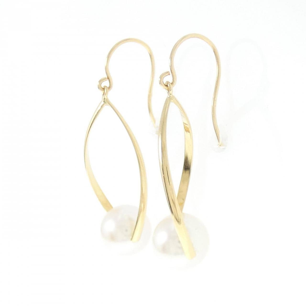 [BRAND NEW] K18YG Akoya pearl earrings 8mm