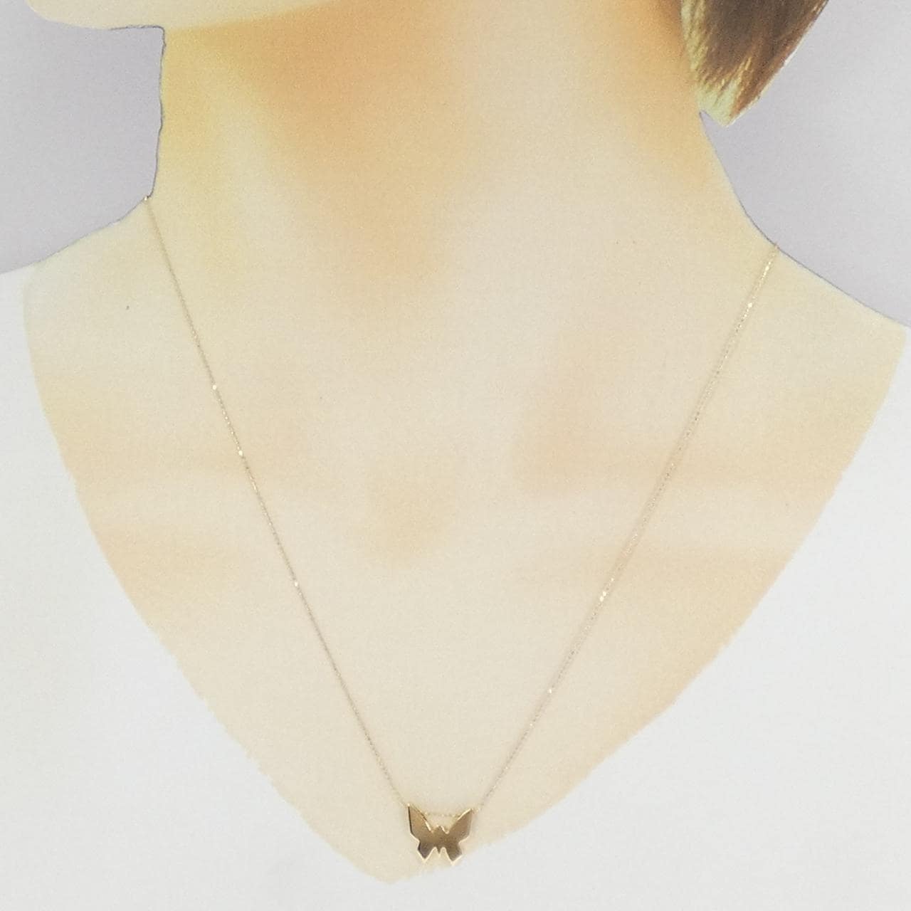 K18YG バタフライ ネックレス