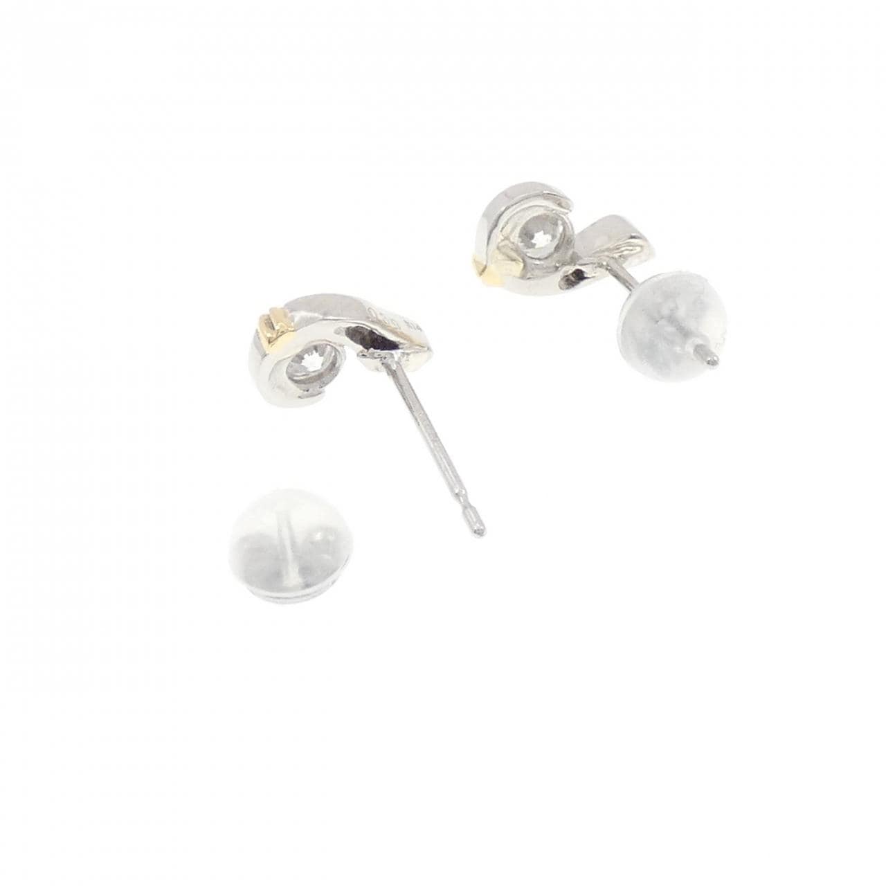 PT900/K14YG ダイヤモンド ピアス 0.39CT