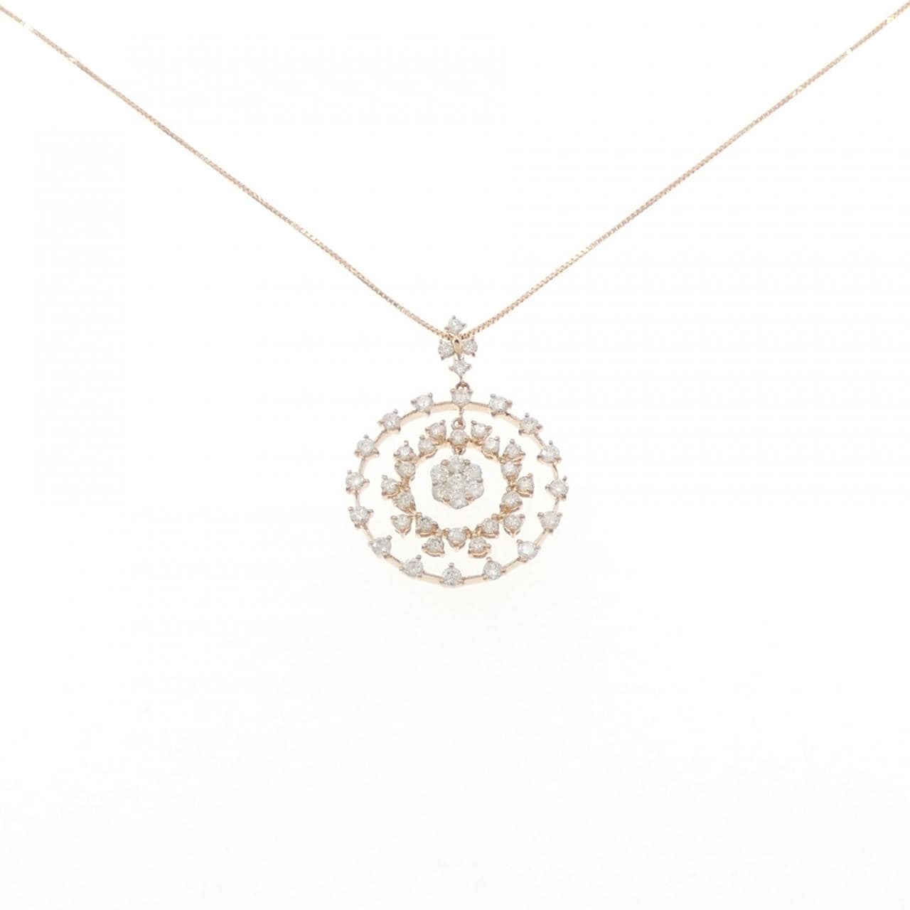 K18PG ダイヤモンド ネックレス 1.35CT