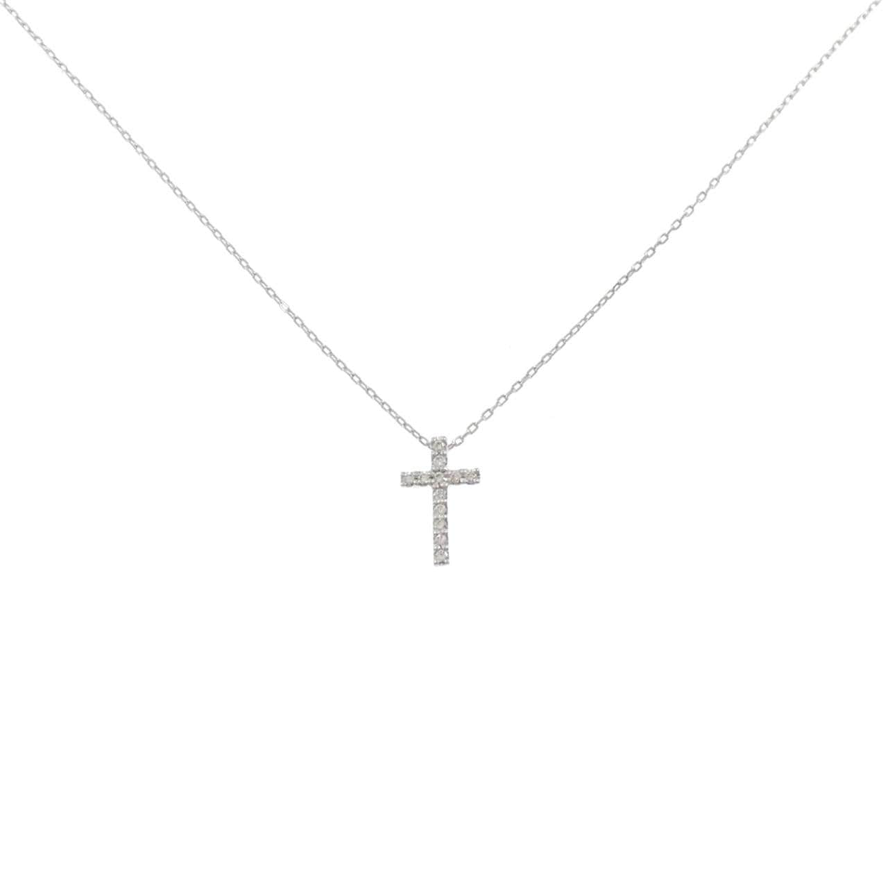 スタージュエリー クロス ダイヤモンド ネックレス 0.03CT
