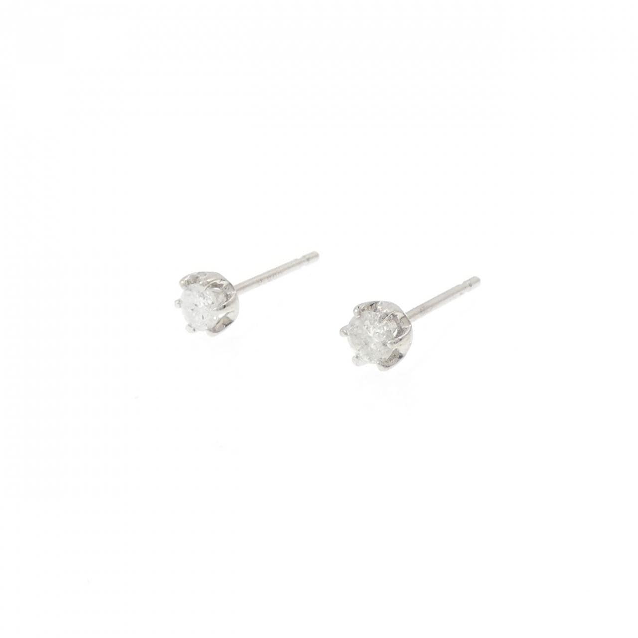 PT900 ソリティア ダイヤモンド ピアス 0.2CT