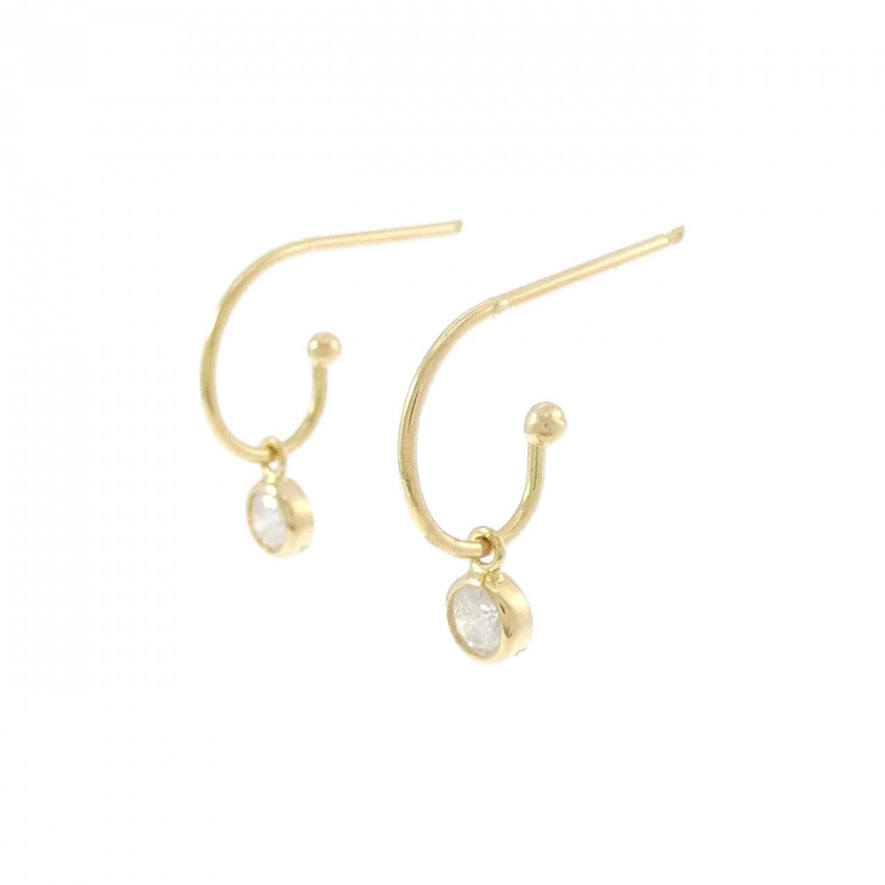 K18YG ダイヤモンド ピアス 0.14CT