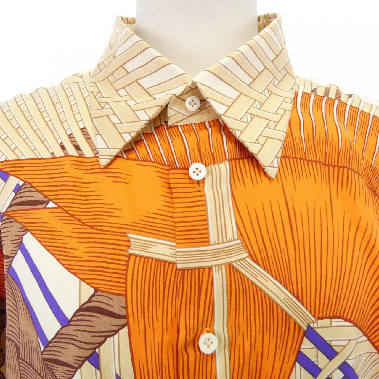 エルメス HERMES CHEMISE SUR MESURE シャツ