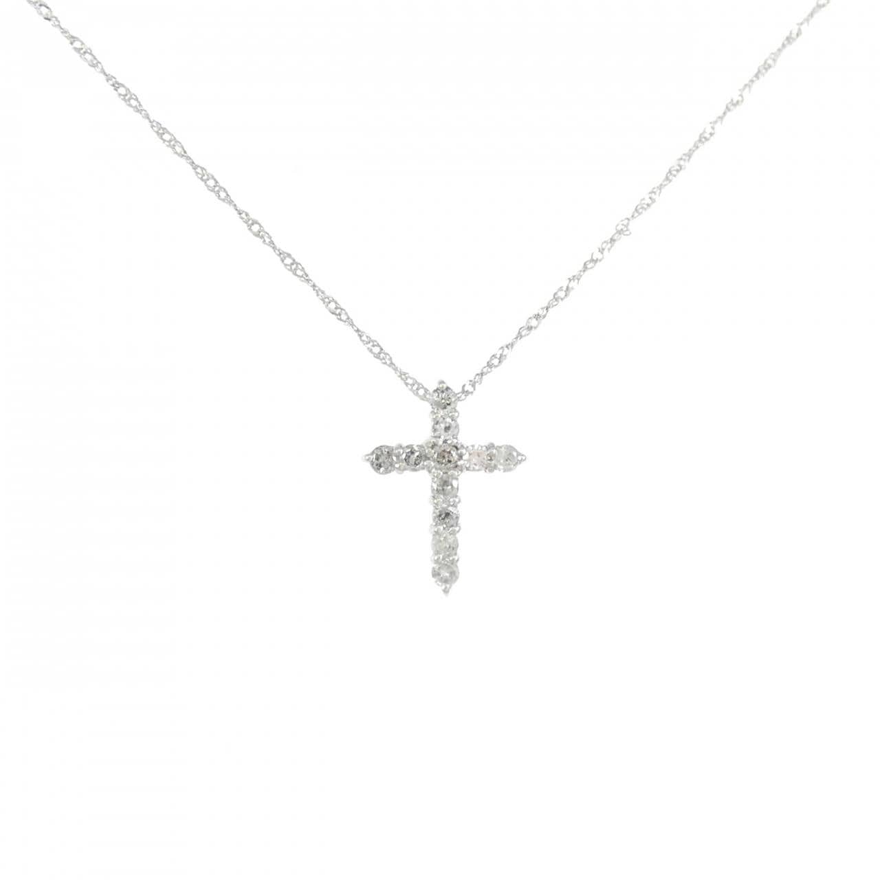 PT900/PT850 クロス ダイヤモンド ネックレス 0.2CT