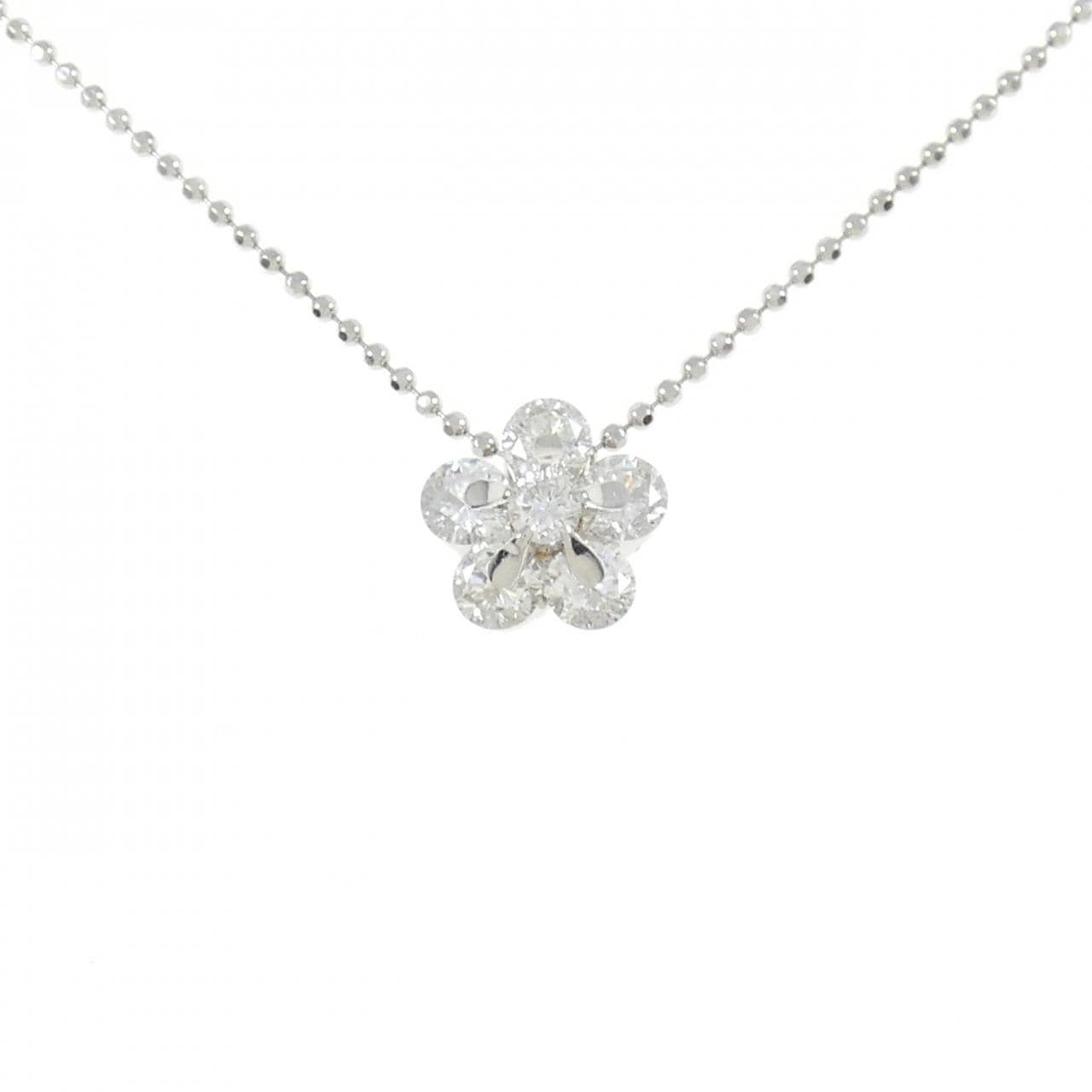 PT Flower Diamond Necklace 1.01CT