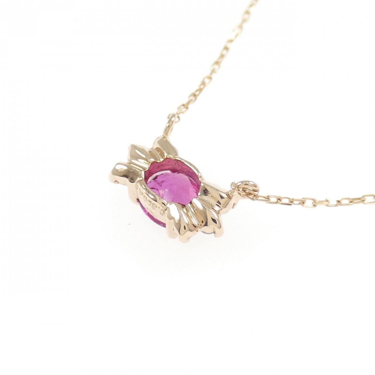 K18PG ルビー ネックレス 0.30CT