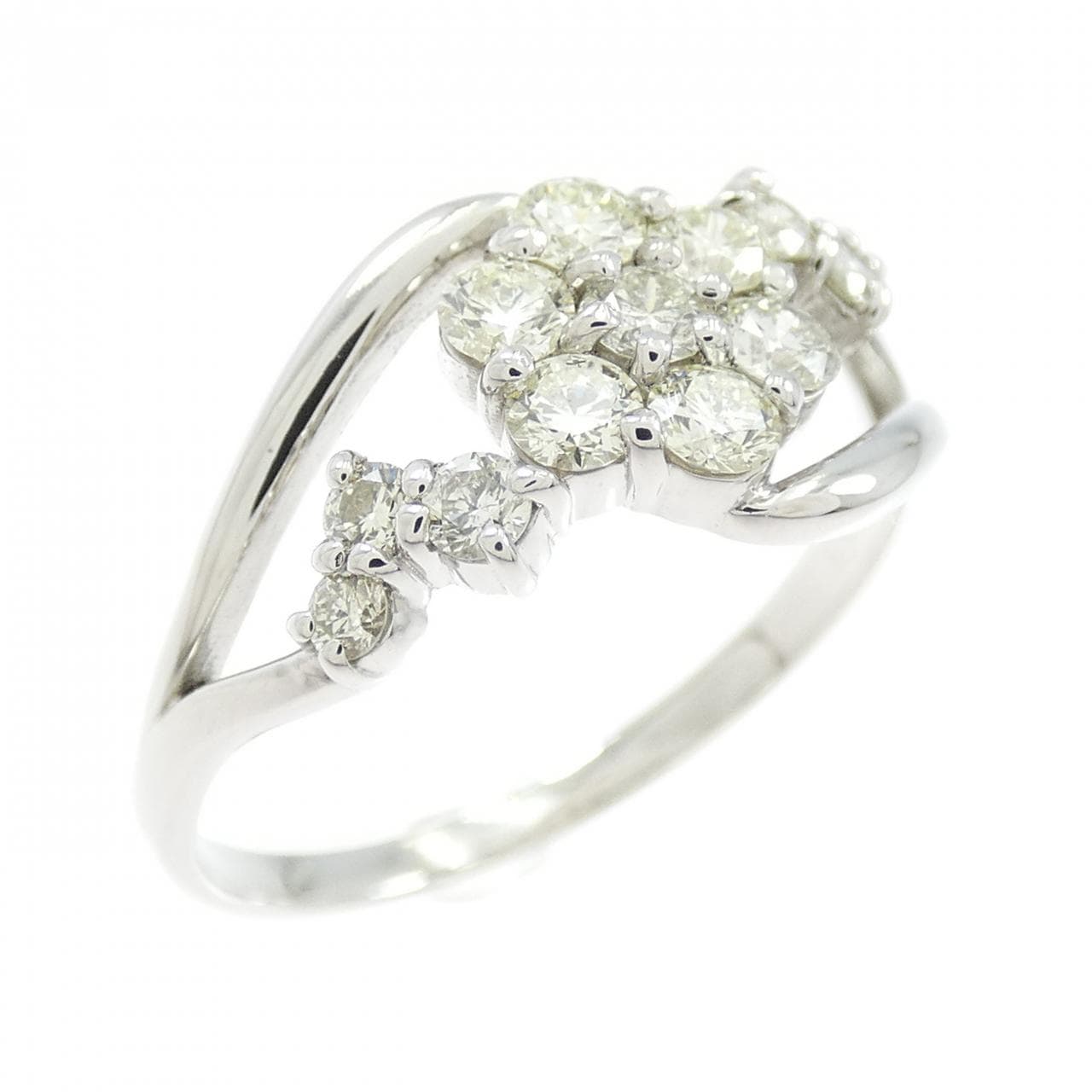PT900 フラワー ダイヤモンド リング 0.50CT