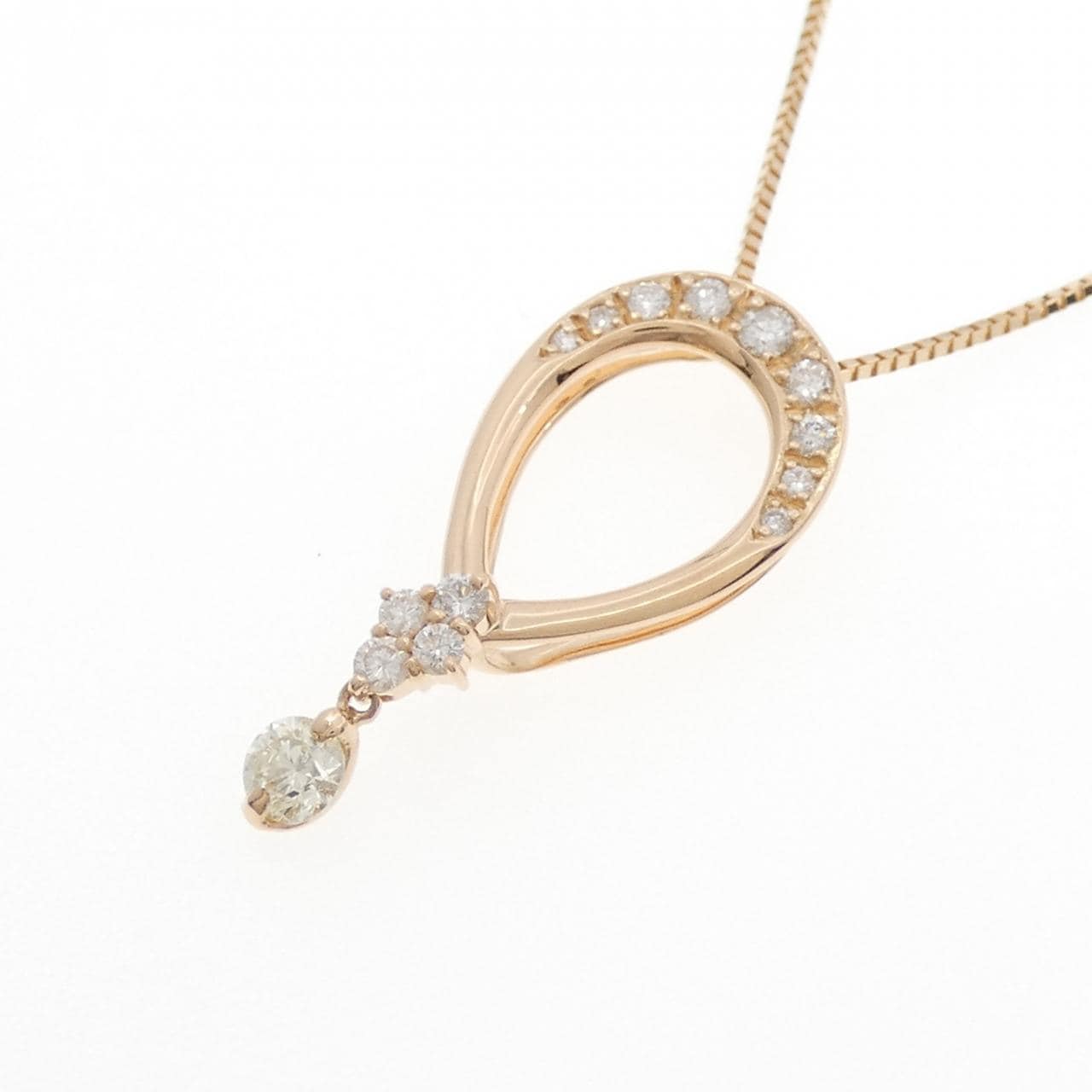 K18PG ダイヤモンド ネックレス 0.20CT