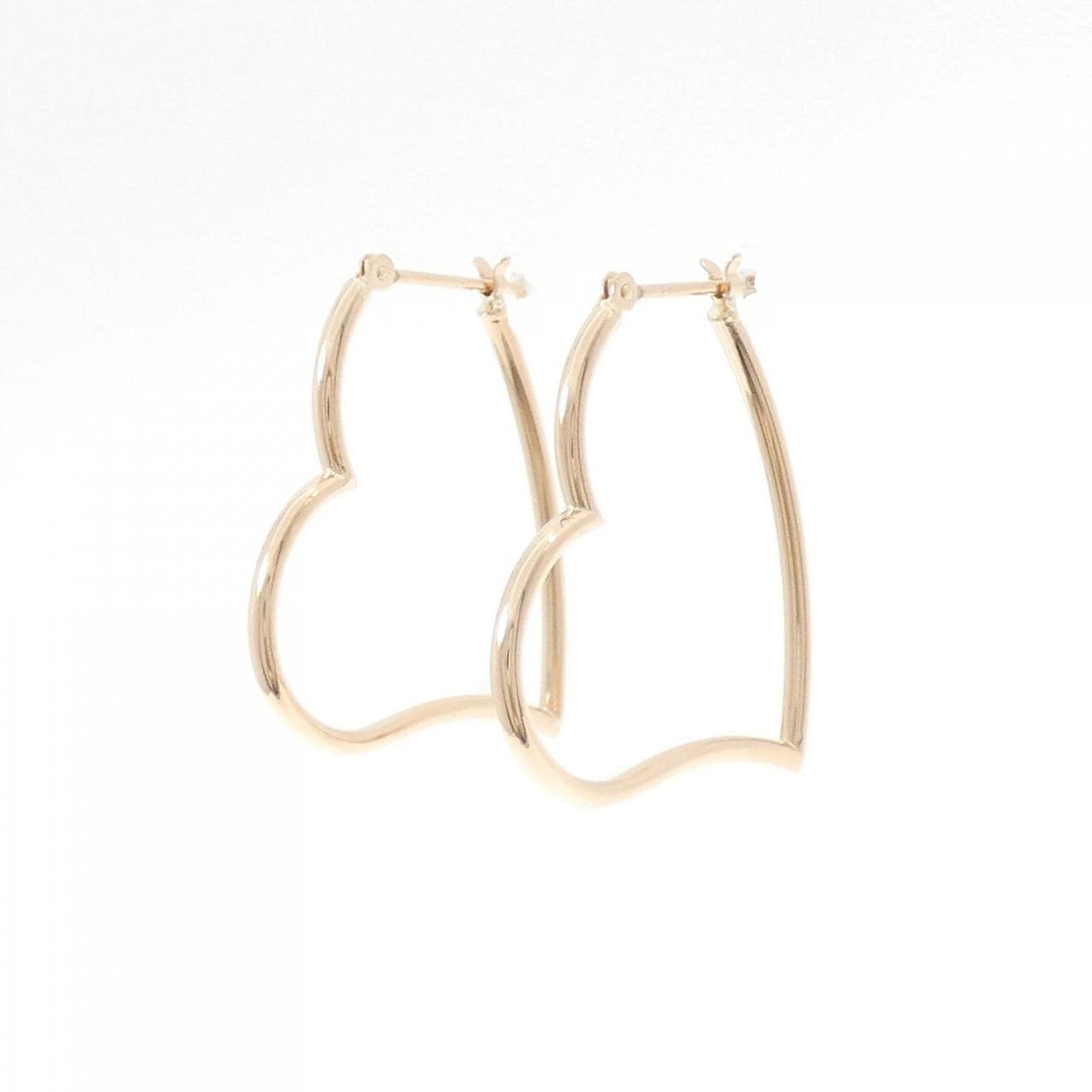 K18PG ハート ピアス